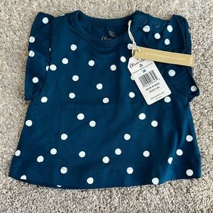 Oliver & Rain Polka Dot Ruffle Top